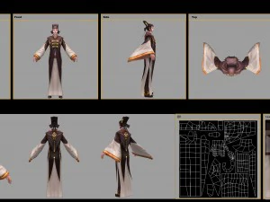 low poly 3d women - allah 3D Model