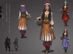 लो पॉली 3डी महिलाएं - ऐनिना 3D मॉडल