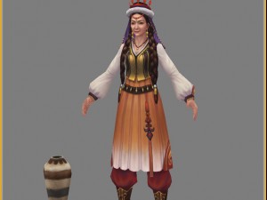 low poly 3d women - ainina Model 3D