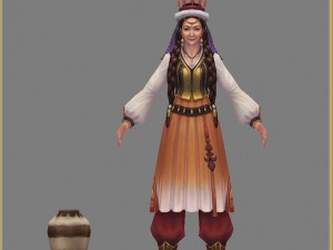 low poly 3d women - ainina Model 3D