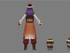 low poly 3d women - ainina Model 3D