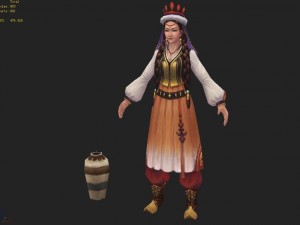 low poly 3d women - ainina Model 3D