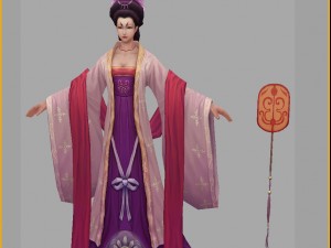 low poly 3d women - security specialist 3D Model