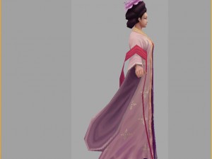 low poly 3d women - security specialist 3D Model