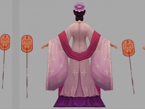 low poly 3d women - security specialist 3D Model