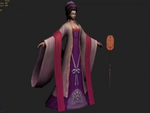 low poly 3d women - security specialist 3D Model