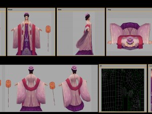 low poly 3d women - security specialist 3D Model