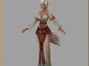 low poly 3d women - bastard fox 3D मॉडल