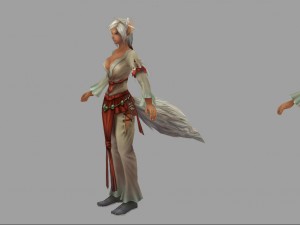 low poly 3d women - bastard fox 3D मॉडल