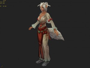 low poly 3d women - bastard fox 3D मॉडल