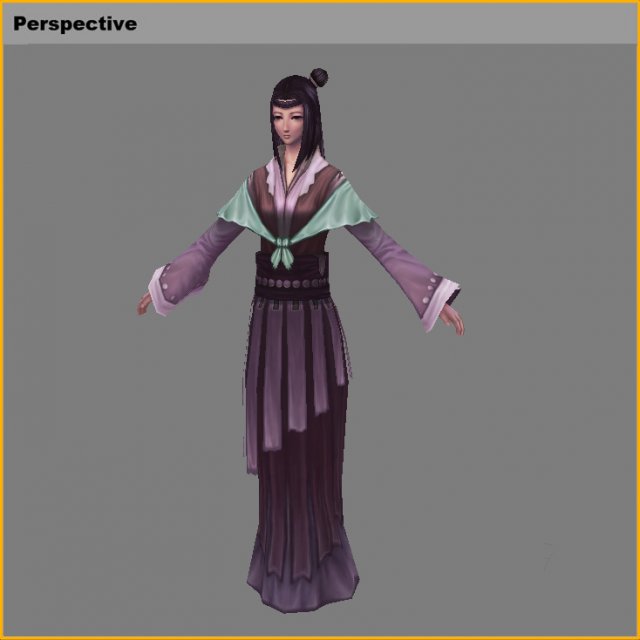 low poly 3d women - bai zhiqian Model 3D .c4d .max .obj .3ds .fbx .stl .blend 