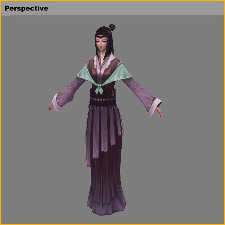 low poly 3d women - bai zhiqian 3D Model .c4d .max .obj .3ds .fbx .stl .blend 