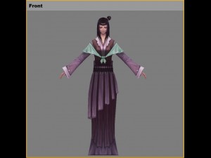 low poly 3d women - bai zhiqian Model 3D
