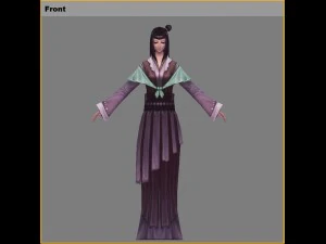 low poly 3d women - bai zhiqian 3D Model