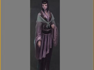 low poly 3d women - bai zhiqian 3D Model
