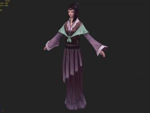 low poly 3d women - bai zhiqian 3D Model