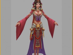 low poly 3d women - shame 3D Модель