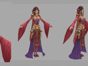 low poly 3d women - shame 3D Модель