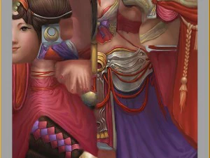 low poly 3d women - shame 3D Model