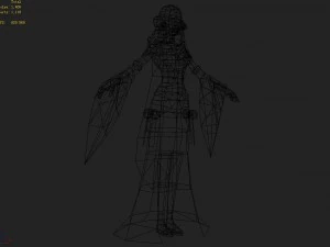 low poly 3d women - shame 3D Model