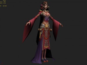 low poly 3d women - shame 3D Модель