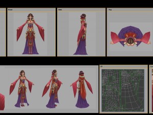 low poly 3d women - shame 3D Модель