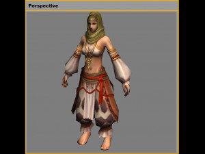 low poly 3d women - persian girl 3D Model