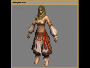 low poly 3d women - persian girl 3D Model