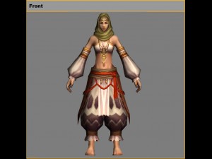 low poly 3d women - persian girl 3D Model