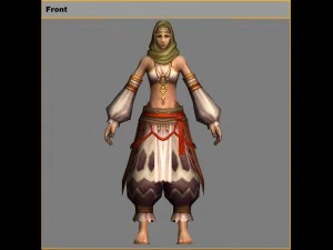 low poly 3d women - persian girl 3D Model