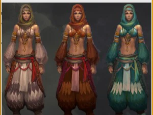 low poly 3d women - persian girl 3D Model