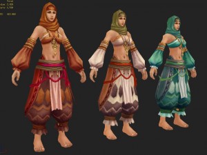 low poly 3d women - persian girl 3D Model