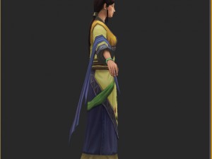 low poly 3d women - tailor shop owner 3Dモデル