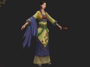 low poly 3d women - tailor shop owner 3Dモデル