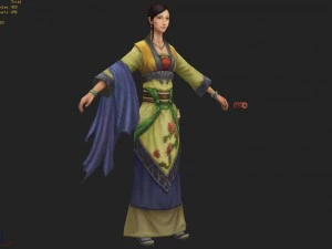 low poly 3d women - tailor shop owner 3D Model