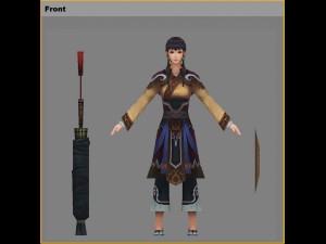 low poly 3d women - pet island transfer 3D मॉडल