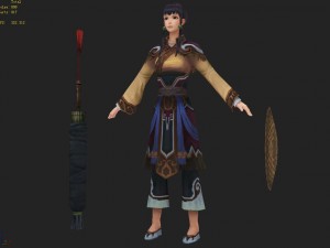 low poly 3d women - pet island transfer 3D मॉडल