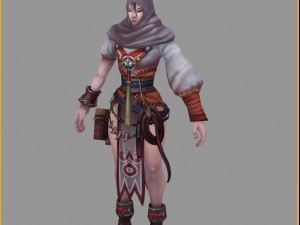low poly 3d women - pet training traders 3D 모델