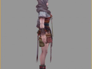 low poly 3d women - pet training traders 3D 모델