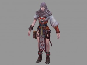 low poly 3d women - pet training traders 3D 모델