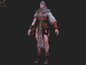 low poly 3d women - pet training traders 3D 모델