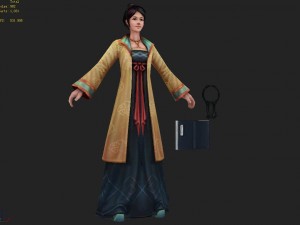 low poly 3d women - dong city warehouse manager Modelo 3D
