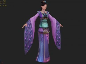 लो पॉली 3डी महिलाएं - डोंग्शी यी माना जाता है 3D मॉडल