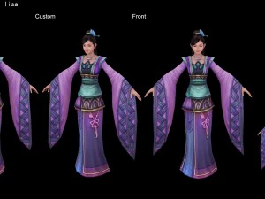 लो पॉली 3डी महिलाएं - डोंग्शी यी माना जाता है 3D मॉडल