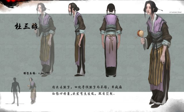 low poly 3d women - du san niang 3D 모델 .c4d .max .obj .3ds .fbx .stl .blend 