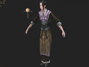 low poly 3d women - du san niang 3D 모델