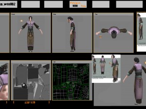 low poly 3d women - du san niang 3D 모델
