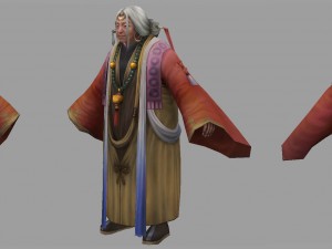 low poly 3d women - flying mother 3D 模型