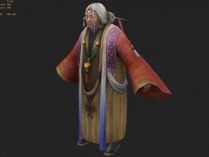 low poly 3d women - flying mother 3D 模型