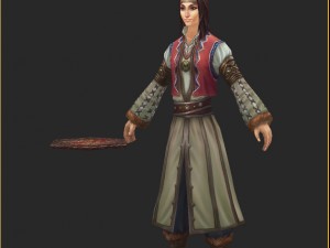 low poly 3d women - women in fengxian village 3D Model